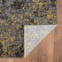 5’ x 8’ Gray and Yellow Abstract Sprinkle Area Rug