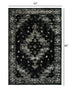 5’ x 7’ Black Medallion Oriental Area Rug