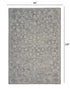 5’ x 7’ Gray Floral Finesse Area Rug