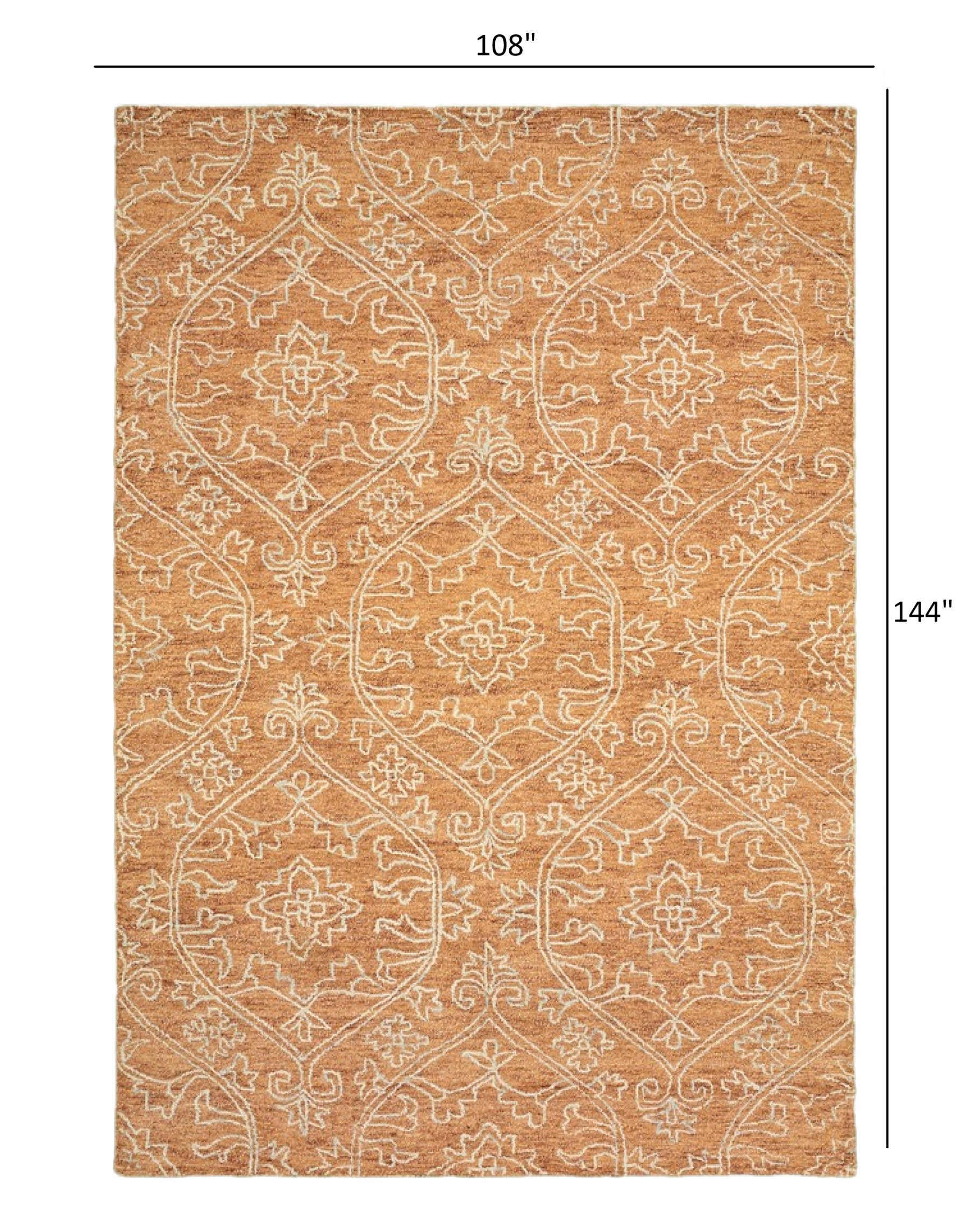 9’ x 12’ Rustic Floral Paradise Area Rug