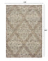 9’ x 12’ Khaki and White Damask Area Rug