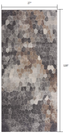 5’ x 8’ Beige Cobblestone Pattern Area Rug