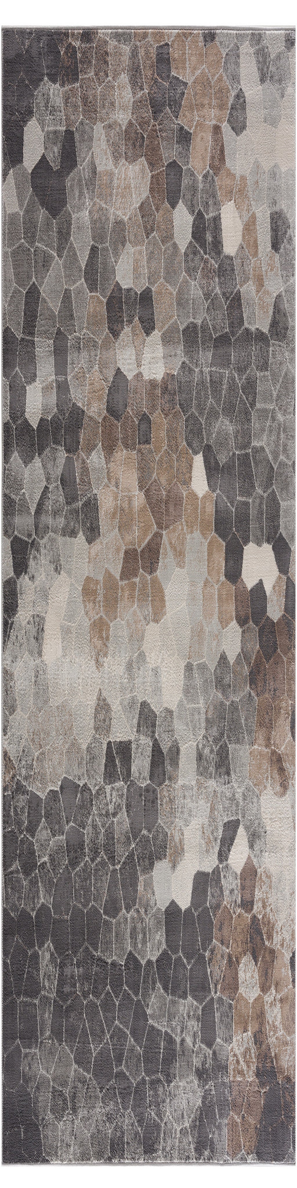 5’ x 8’ Beige Cobblestone Pattern Area Rug