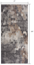 5’ x 8’ Beige Cobblestone Pattern Area Rug