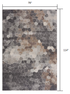 5’ x 8’ Beige Cobblestone Pattern Area Rug