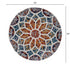 4’ Round Multicolored Floral Mosaic Area Rug