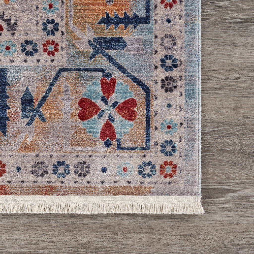 5’ x 8’ Multicolored Boho Chic Area Rug