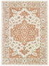 5’ x 8’ Orange and Ivory Medallion Area Rug