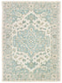 5’ x 8’ Turquoise and Cream Medallion Area Rug