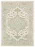 5’ x 8’ Green and Cream Medallion Area Rug