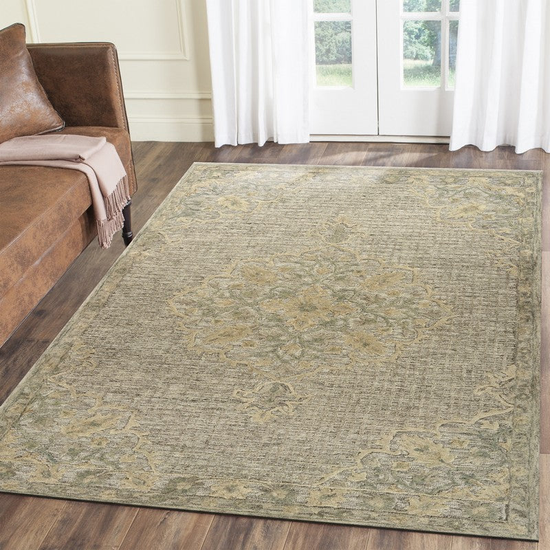 8' X 10' Beige Wool Dhurrie Handmade Area Rug