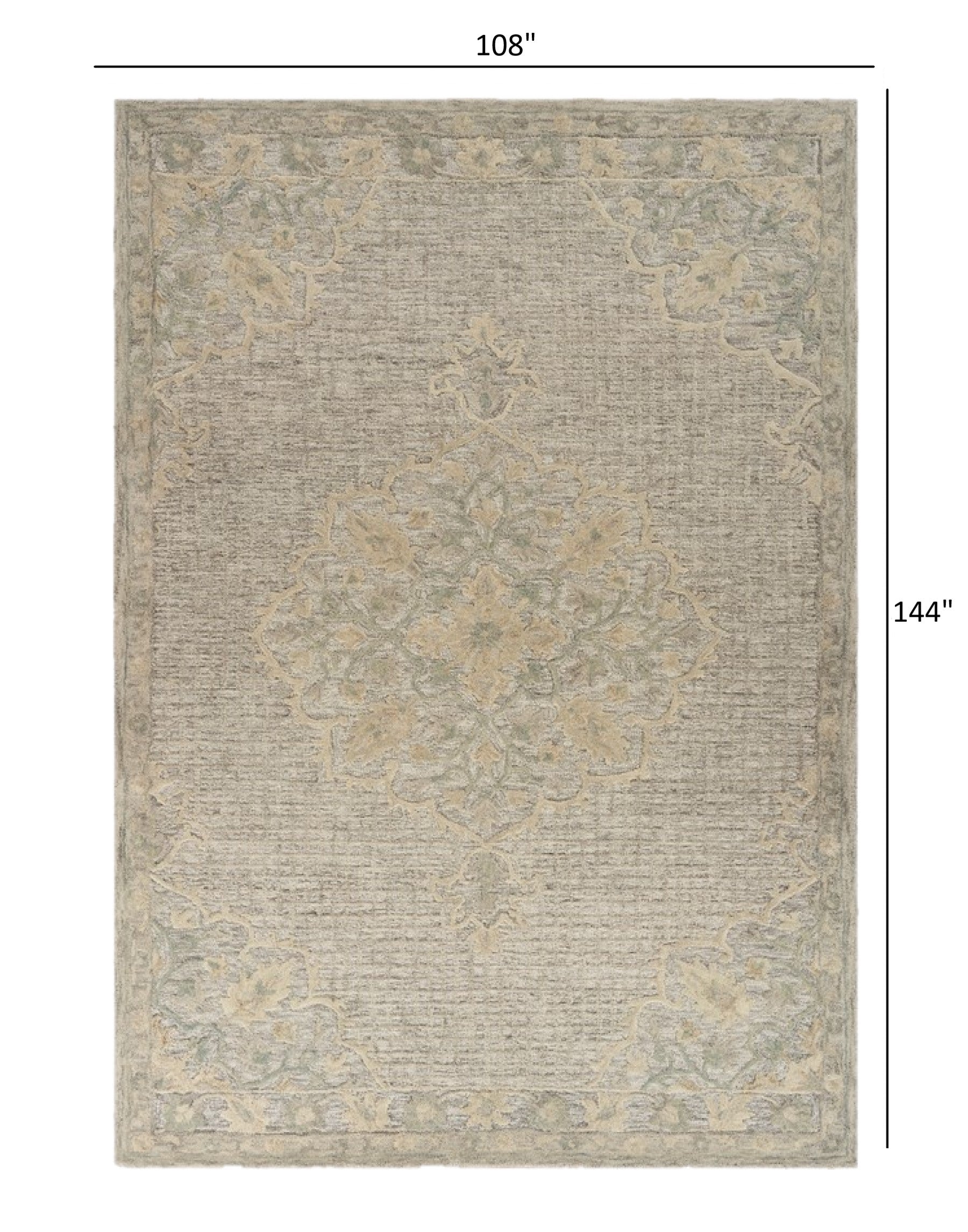 8' X 10' Beige Wool Dhurrie Handmade Area Rug