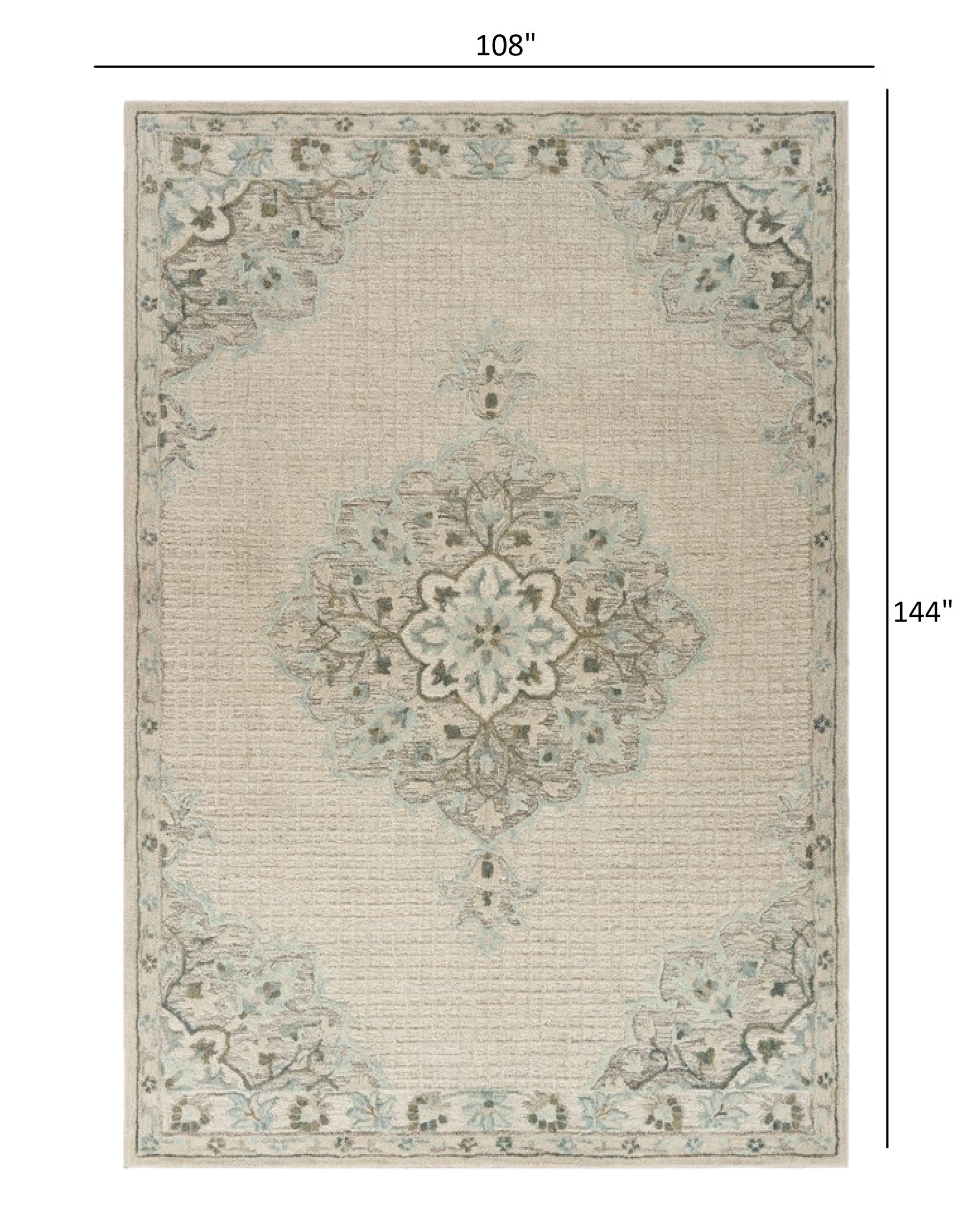 5' X 8' Ivory Wool Dhurrie Handmade Area Rug