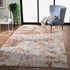 5’ x 8’ Brown and White Abstract Earth Area Rug