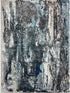 5' x 8' Shades of Blue and Gray Abstract Marble Area Rug