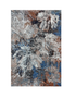 5’ x 8’ Gray Abstract Foliage Area Rug