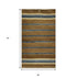 5' X 7' Blue And Brown Dhurrie Hand Woven Area Rug