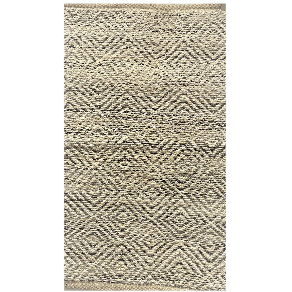 2' X 5' Gray Dhurrie Hand Woven Area Rug