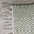 2' X 4' Green And White Dhurrie Hand Woven Area Rug