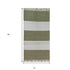 2' X 4' Green And White Dhurrie Hand Woven Area Rug