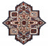 5’ Maroon and Gray Medallion Area Rug