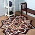 5’ Maroon and Gray Medallion Area Rug