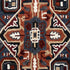 5’ Maroon and Blue Medallion Area Rug