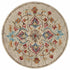 6' Beige Round Wool Hand Tufted Area Rug