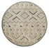 4’ Round Cream Modern Geometric Area Rug