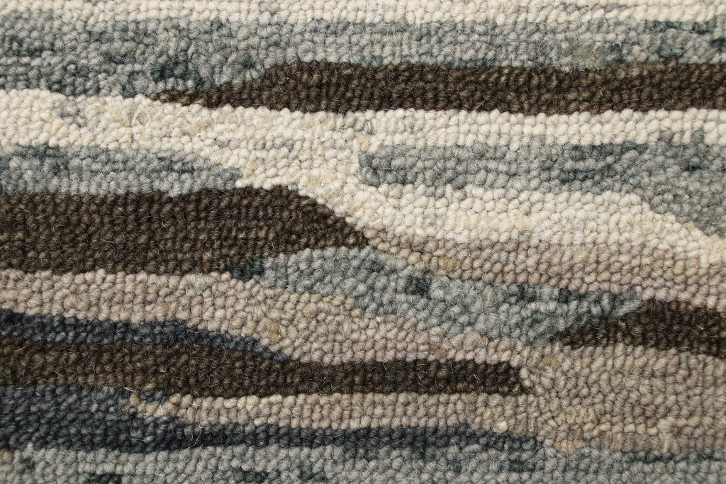 4’ Round Brown and Gray Camouflage Area Rug