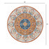 4’ Round Orange Traditional Medallion Area Rug