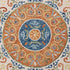 4’ Round Orange Traditional Medallion Area Rug