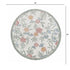 4’ Round Gray Floral Traditional Area Rug