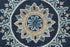 5’ Round Blue Floral Medallion Area Rug