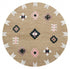 5' Taupe Round Wool Hand Hooked Handmade Area Rug