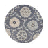 5' Blue And Gray Round Wool Hand Tufted Area Rug