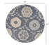 5' Blue And Gray Round Wool Hand Tufted Area Rug