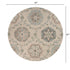 7' Blue And Ivory Round Wool Hand Tufted Area Rug