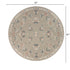 7' Gray Round Wool Hand Tufted Area Rug