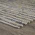 5’ x 7’ Blue and Beige Striped Area Rug