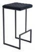 30" Black Steel Backless Bar Height Bar Chair