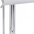 27" White And Silver Steel Swivel Backless Adjustable Height Bar Chair