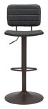 24" Black Steel Swivel Low Back Counter Height Bar Chair