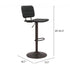 24" Black Steel Swivel Low Back Counter Height Bar Chair