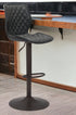 24" Black Steel Swivel Low Back Counter Height Bar Chair