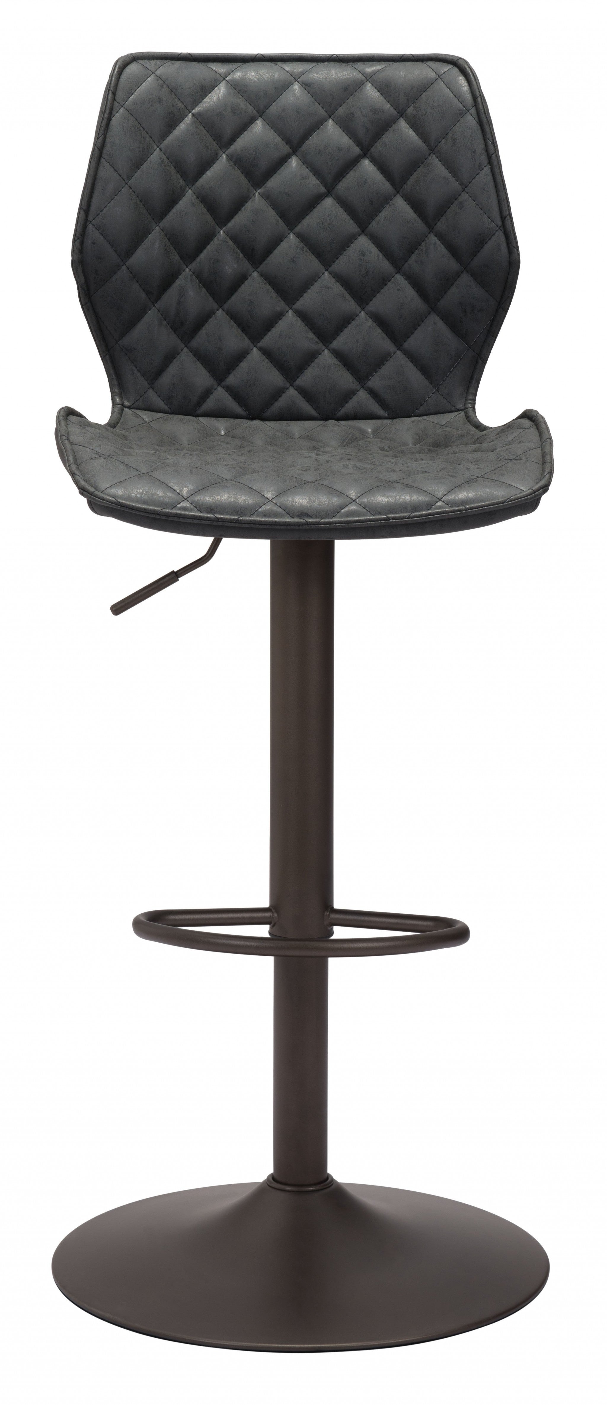 24" Black Steel Swivel Low Back Counter Height Bar Chair