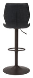 24" Black Steel Swivel Low Back Counter Height Bar Chair