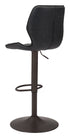 24" Black Steel Swivel Low Back Counter Height Bar Chair