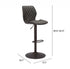 24" Gray And Black Steel Swivel Low Back Counter Height Bar Chair