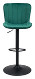 24" Green And Black Steel Swivel Low Back Counter Height Bar Chair